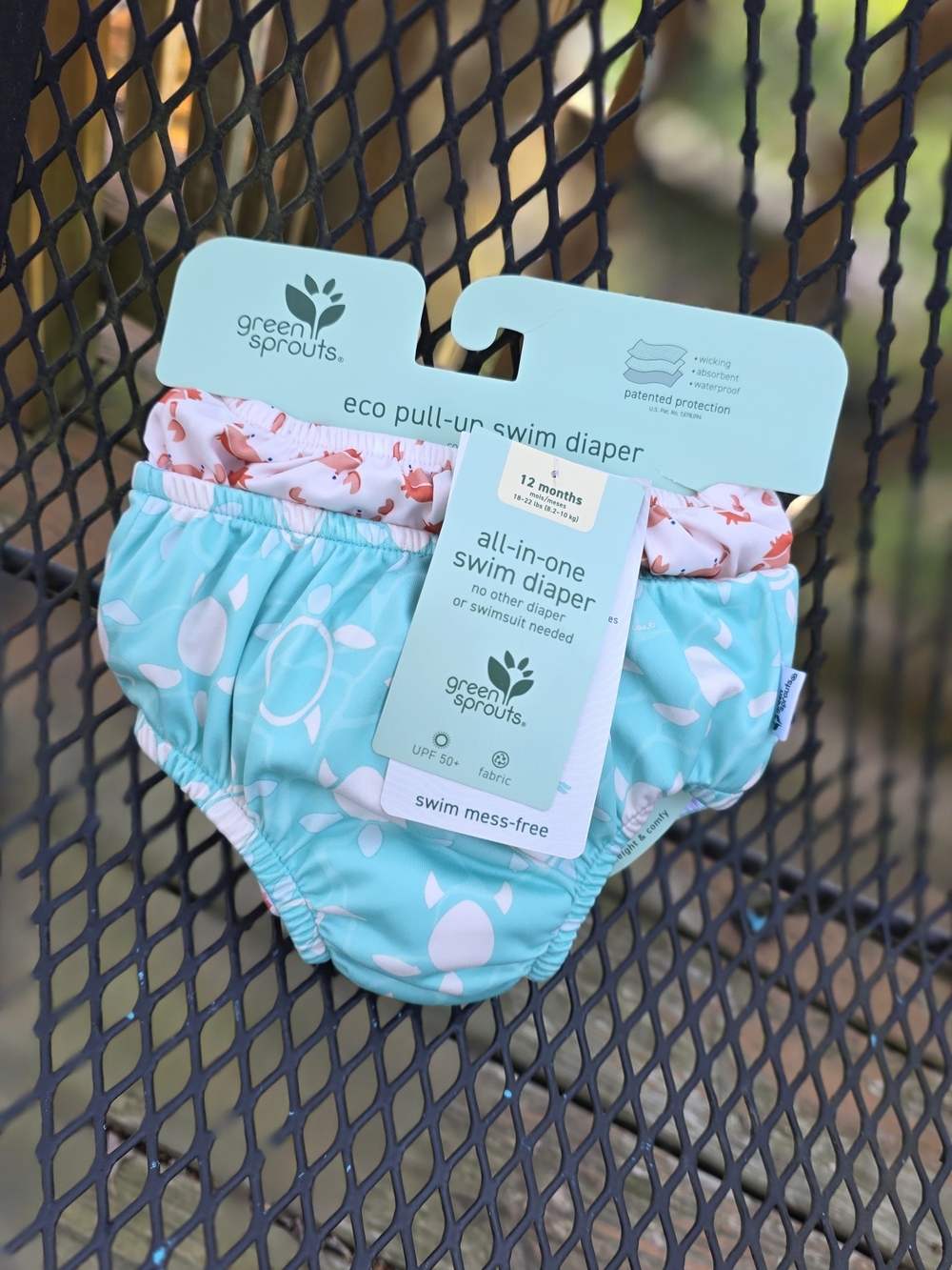 Green Sprouts Aqua Turtle Eco Pull-Up Swim Diaper - 12 Months